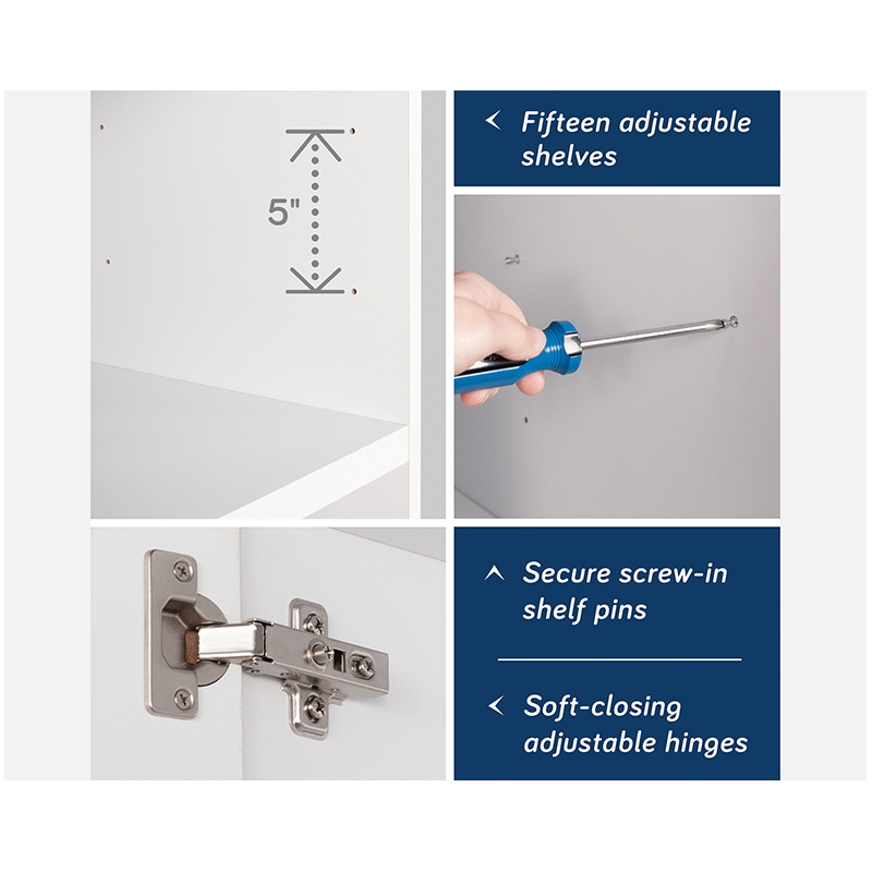 Sauder GarageCore Storage Bundle in White finish