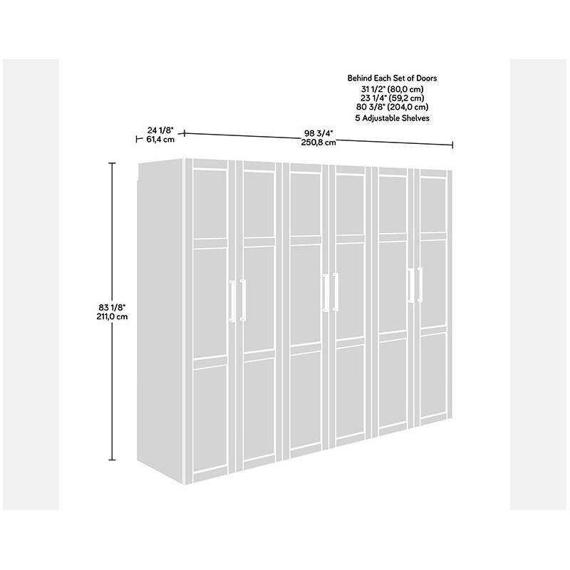 Sauder GarageCore Storage Bundle in White finish