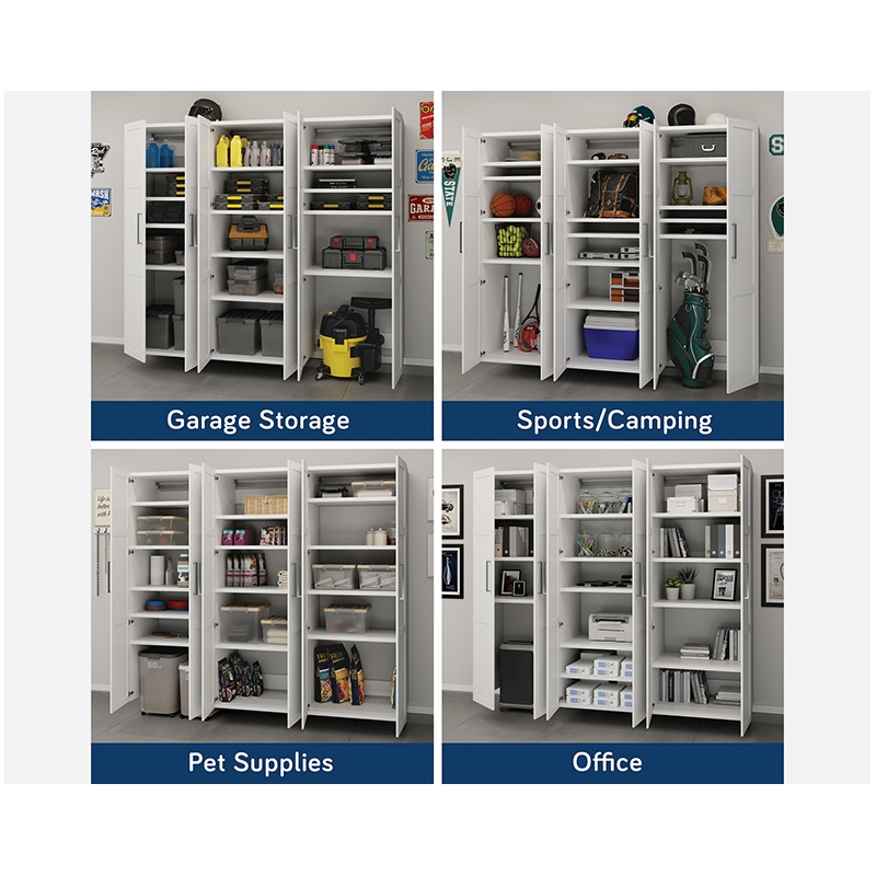 Sauder GarageCore Storage Bundle in White finish