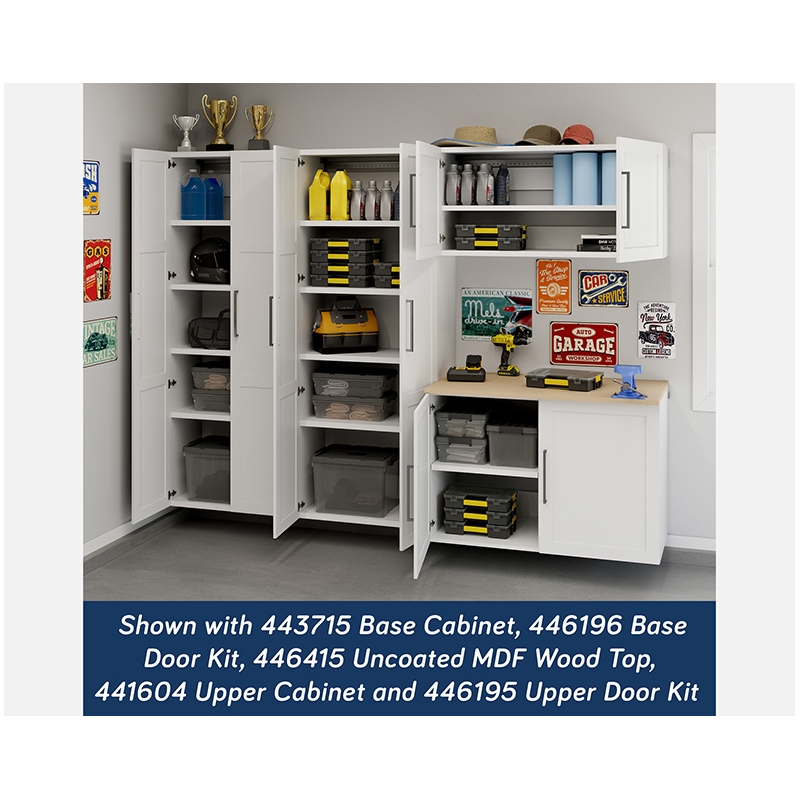 Sauder GarageCore Storage Bundle in White finish