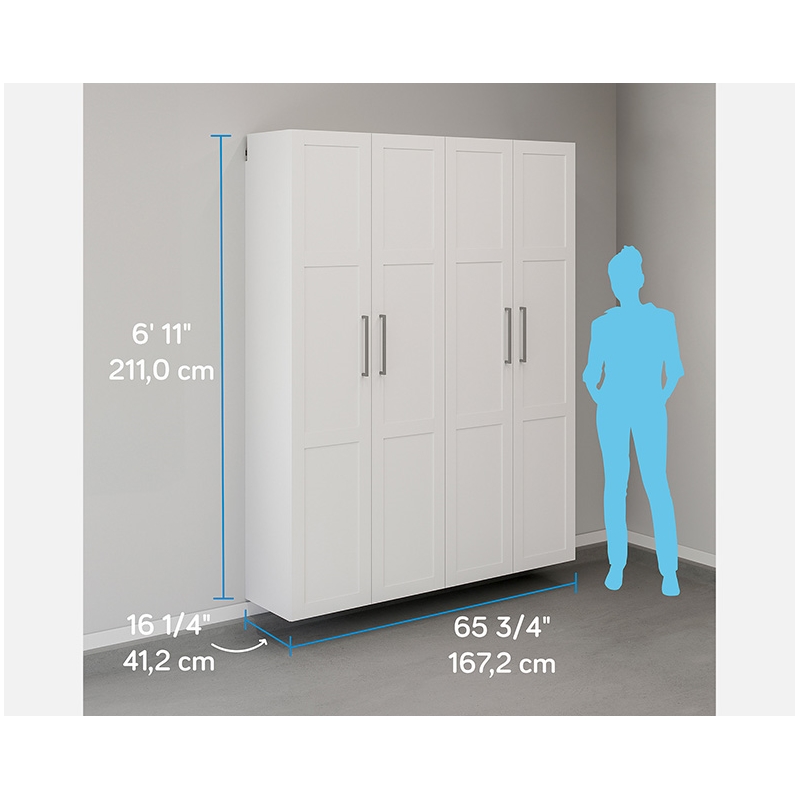 Sauder GarageCore Storage Bundle in White finish