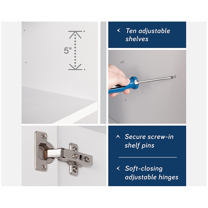 Sauder GarageCore Storage Bundle in White finish