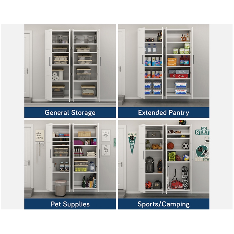 Sauder GarageCore Storage Bundle in White finish