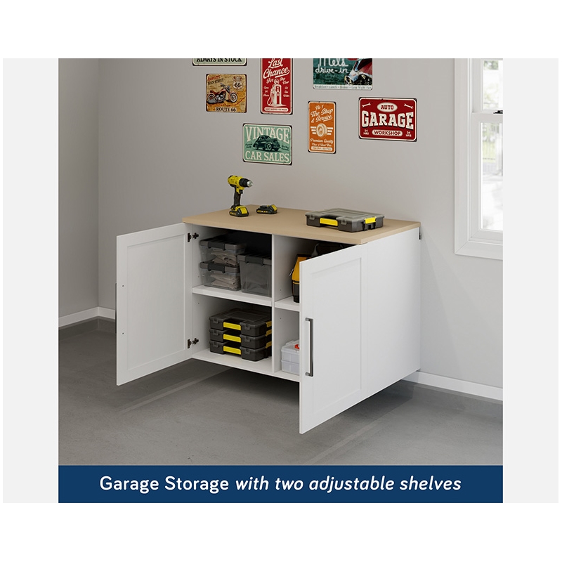 Sauder GarageCore Storage Bundle in White finish