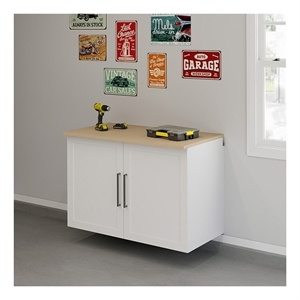 Sauder GarageCore Storage Bundle in White finish