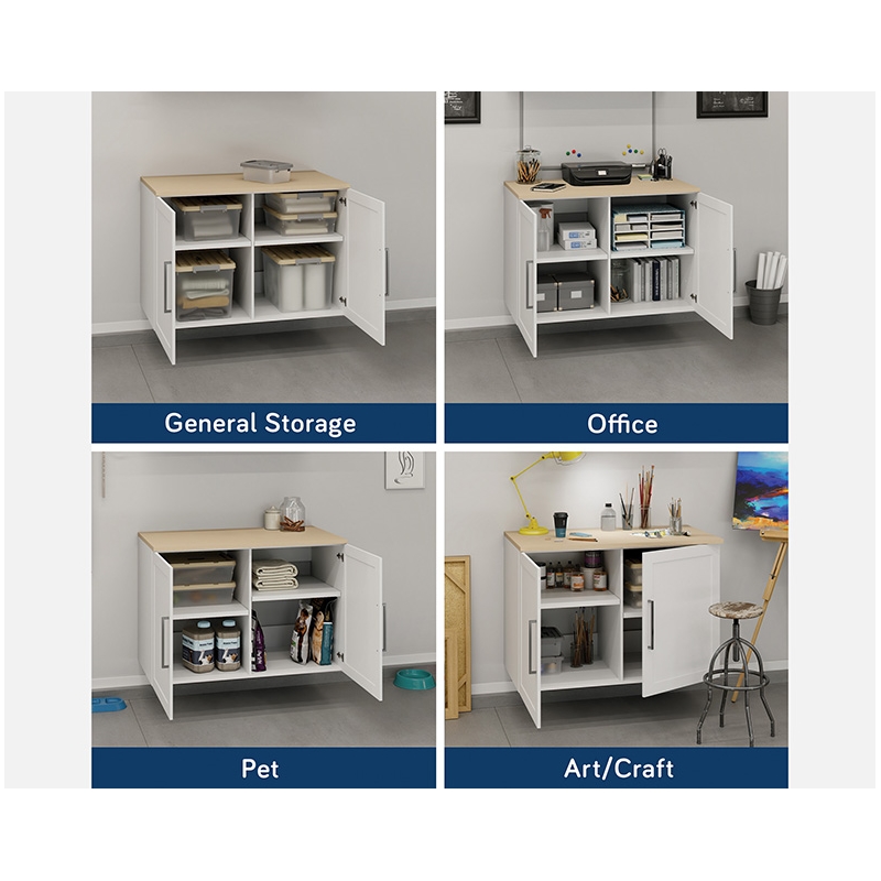 Sauder GarageCore Storage Bundle in White finish
