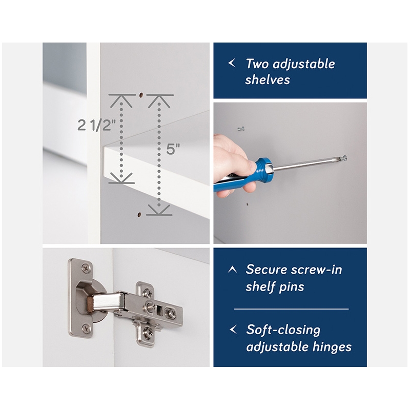 Sauder GarageCore Storage Bundle in White finish