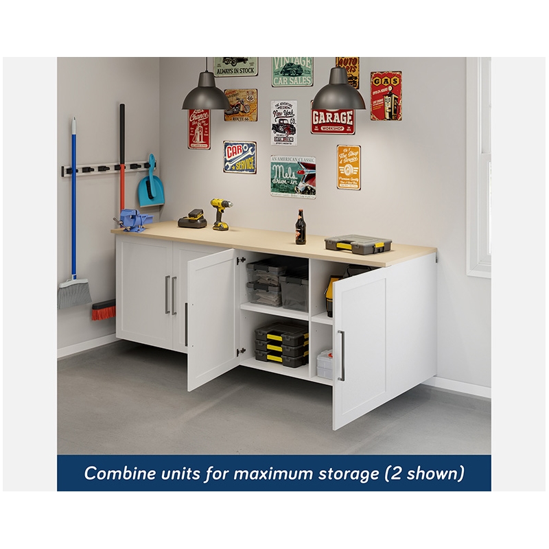 Sauder GarageCore Storage Bundle in White finish
