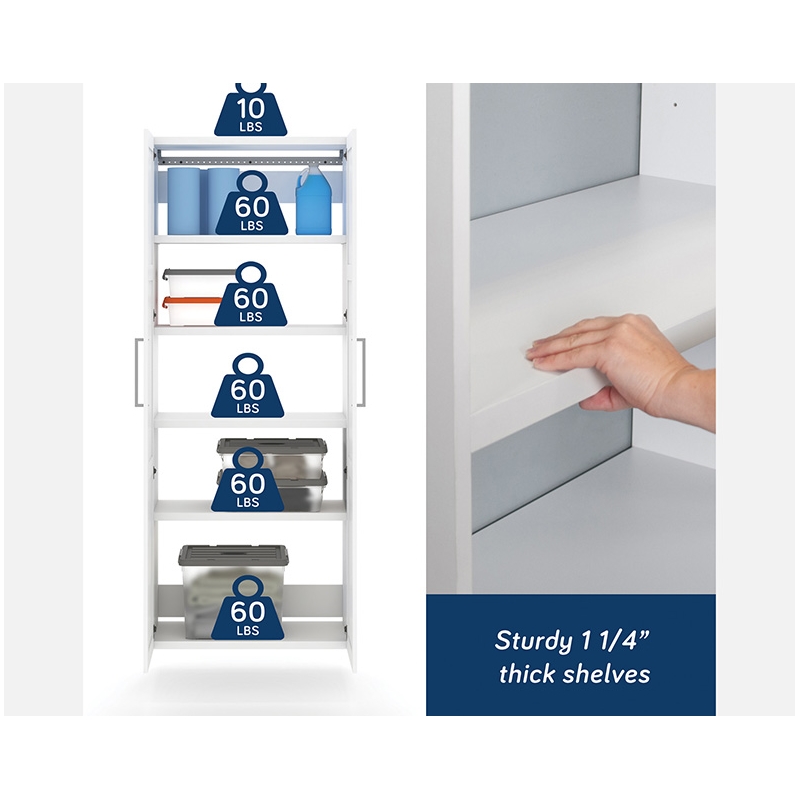 Sauder GarageCore Storage Bundle in White finish