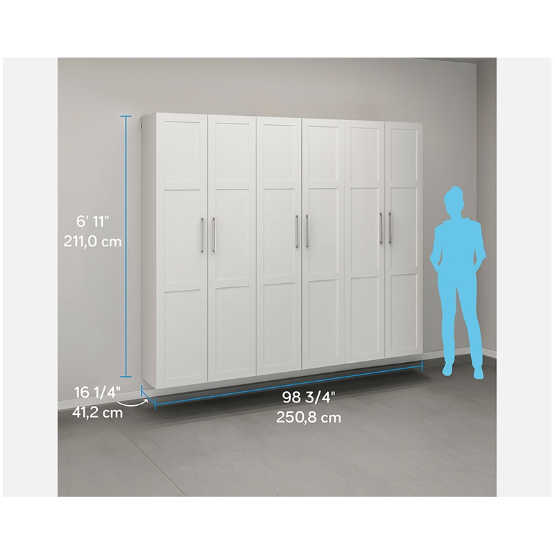 Sauder GarageCore Storage Bundle in White finish