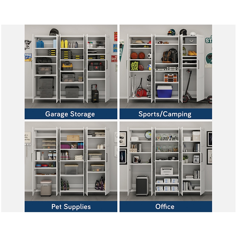 Sauder GarageCore Storage Bundle in White finish