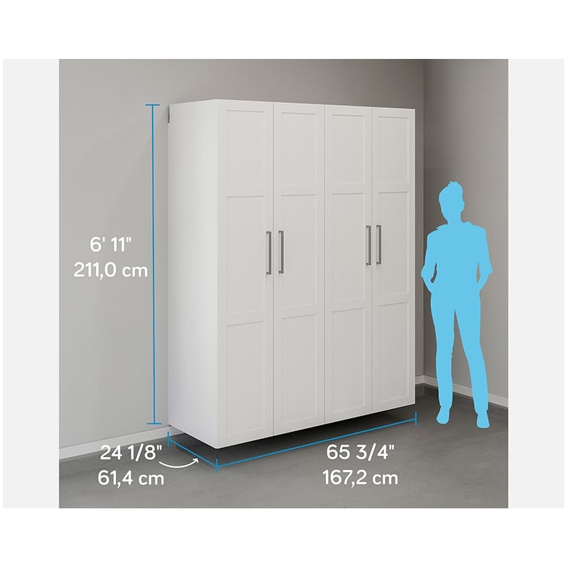 Sauder GarageCore Storage Bundle in White finish
