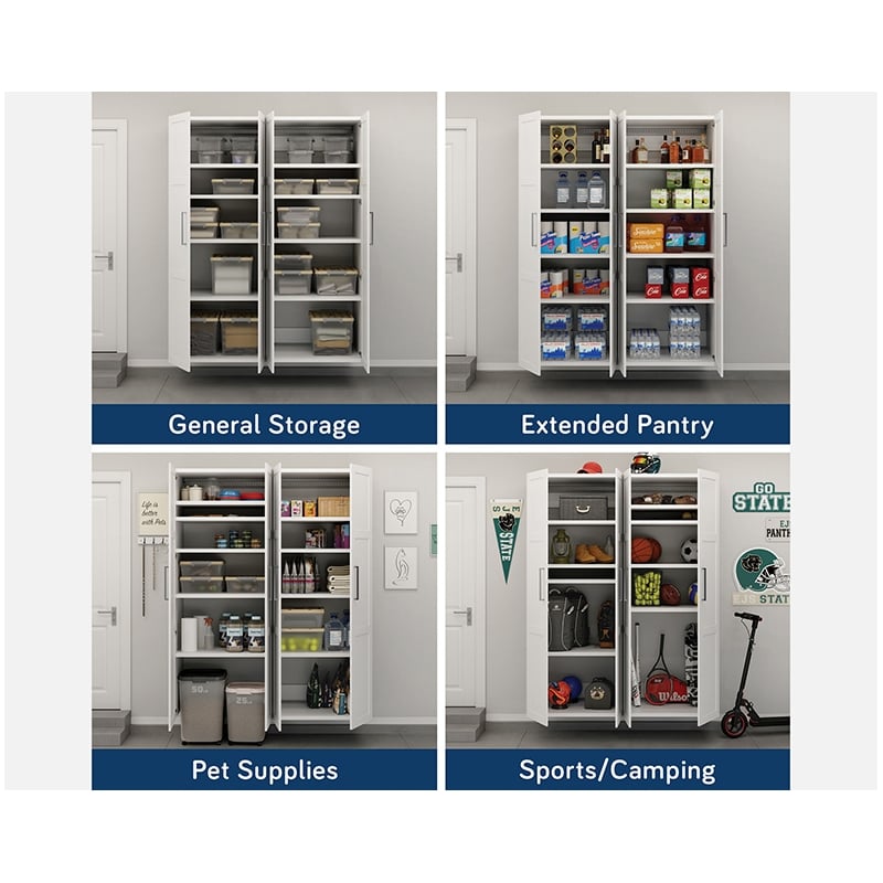 Sauder GarageCore Storage Bundle in White finish
