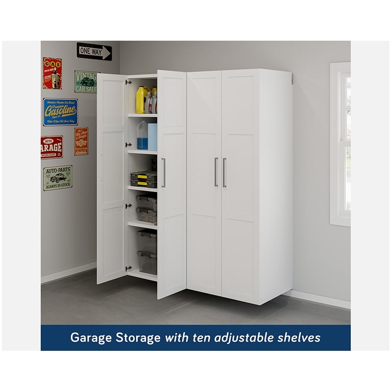 Sauder GarageCore Storage Bundle in White finish