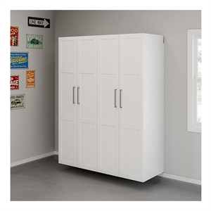 Sauder GarageCore Storage Bundle in White finish