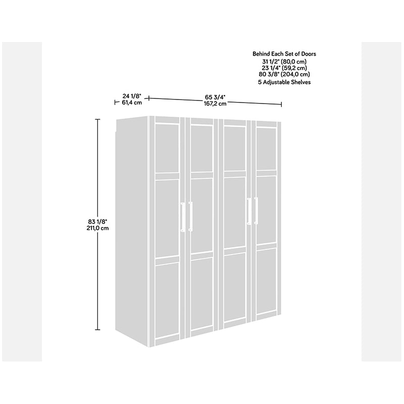 Sauder GarageCore Storage Bundle in White finish
