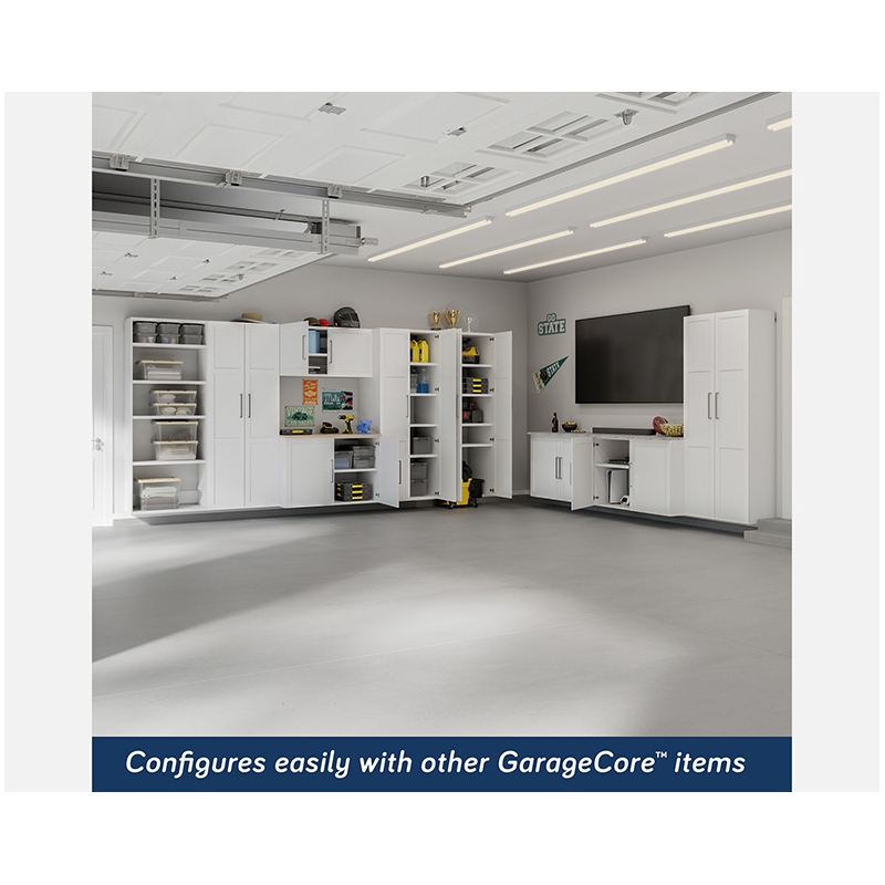 Sauder GarageCore Storage Bundle in White Finish