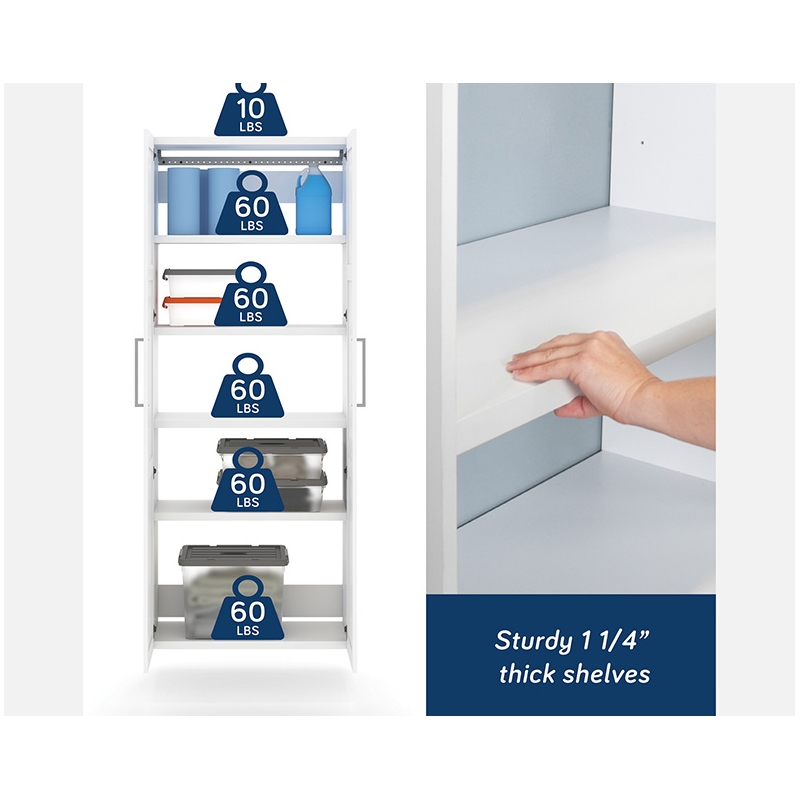 Sauder GarageCore Storage Bundle in White Finish