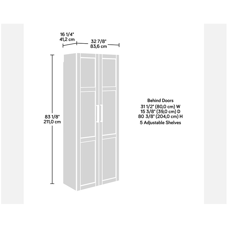 Sauder GarageCore Storage Bundle in White Finish
