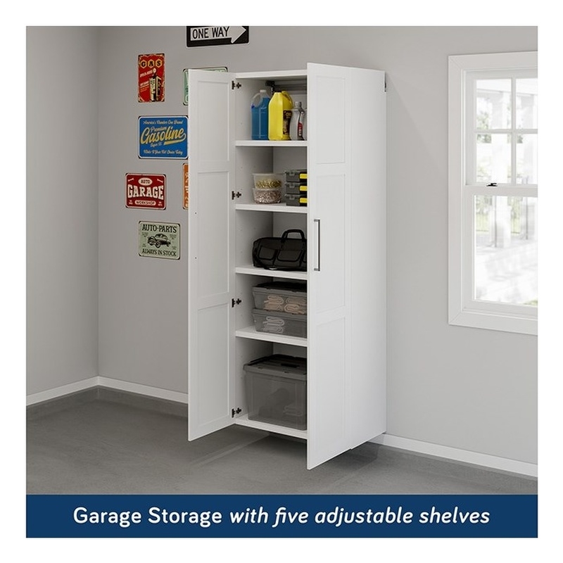 Sauder GarageCore Storage Bundle in White Finish