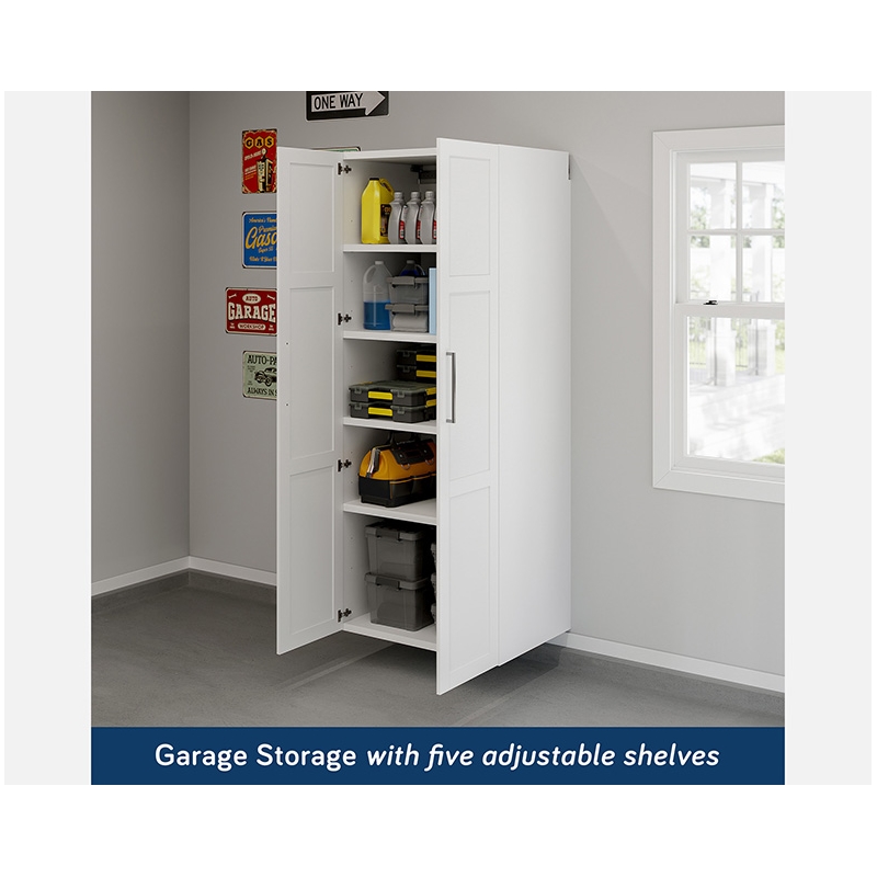 Sauder GarageCore Storage Bundle in White Finish