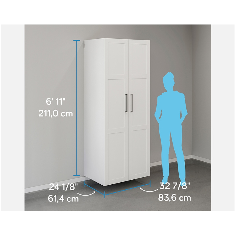 Sauder GarageCore Storage Bundle in White Finish
