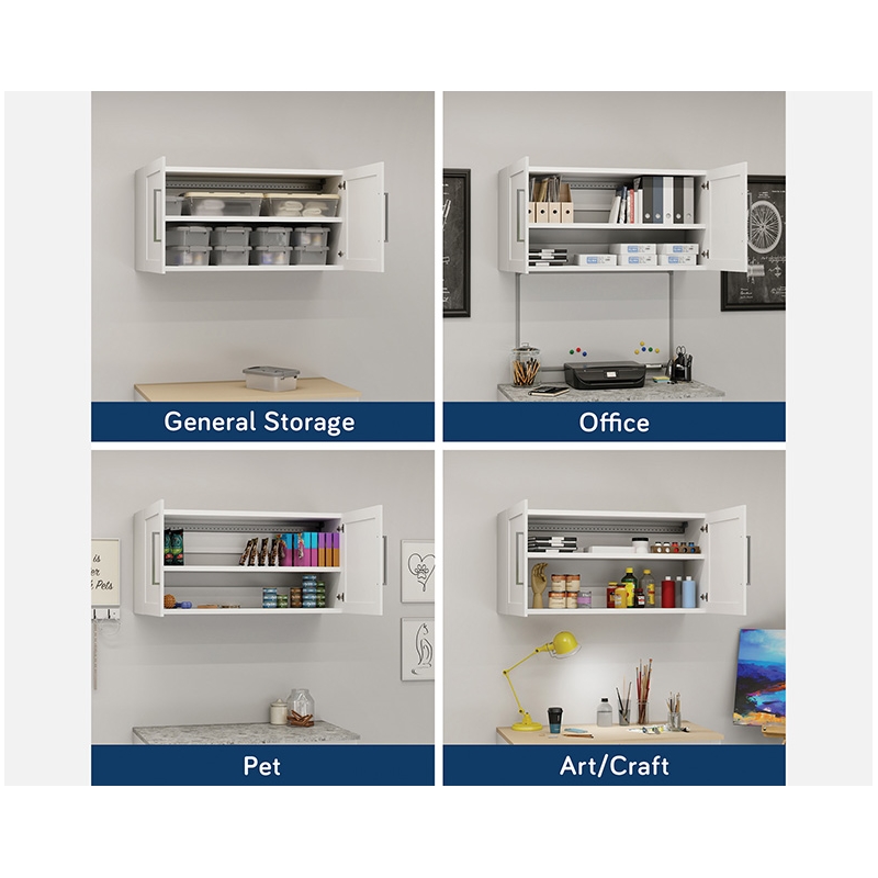 Sauder GarageCore Storage Bundle in White Finish