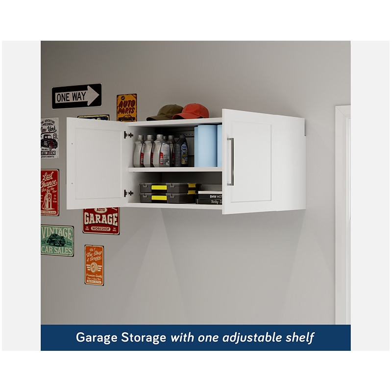 Sauder GarageCore Storage Bundle in White Finish