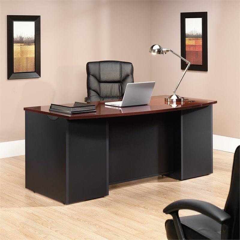 Sauder Via Executive Desk In Classic Cherry 401447