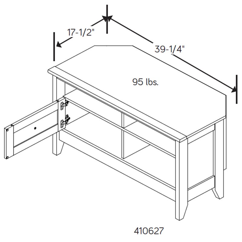 Sauder August Hill Corner Tv Stand In Oiled Oak 410627