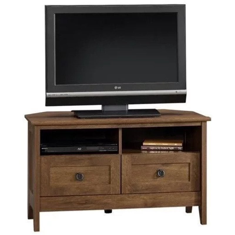 Corner TV Stand in Oiled Oak - 410627