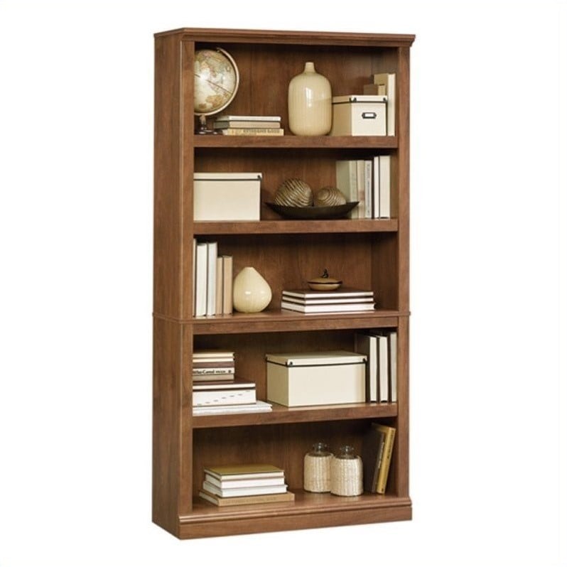5 Shelf Bookcase In Oiled Oak, Sauder Select 2 Shelf Bookcase Lintel Oak Finish