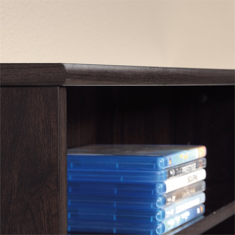 Sauder Engineered Wood Multimedia Storage Tower in Cinnamon Cherry