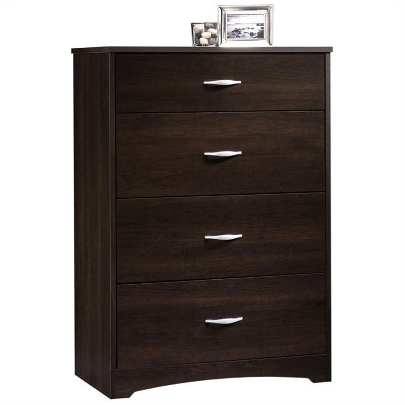 Sauder Beginnings 4 Drawer Chest in Cinnamon Cherry Finish   413081