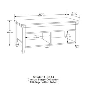 Lift Top Coffee Table in Washington Cherry