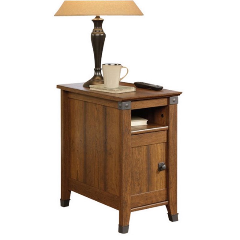 Sauder Carson Forge Engineered Wood End Table In Washington Cherry 414675