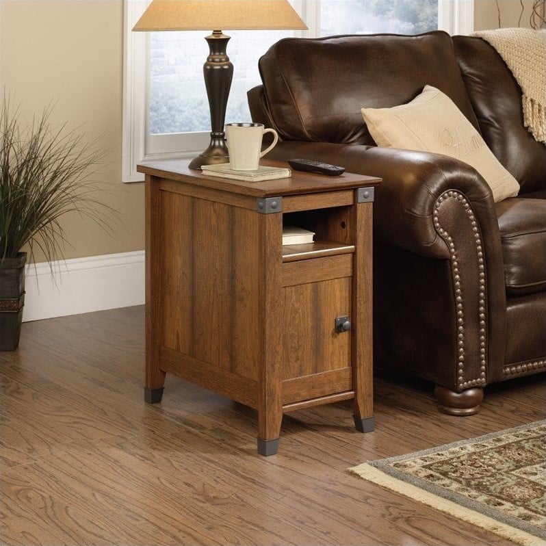 Sauder Carson Forge Engineered Wood End Table In Washington Cherry 414675