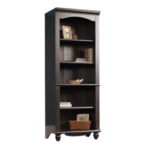 sauder harbor view library 5 shelf bookcase in antiqued paint