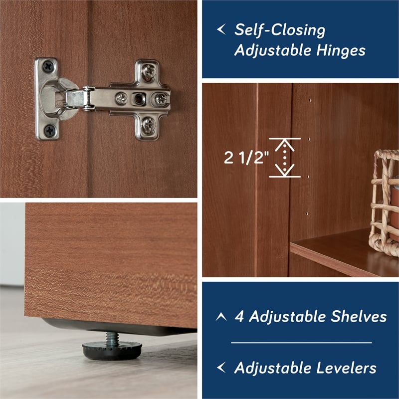 Sauder Homeplus Engineered Wood Storage Cabinet in Sienna Oak Finish