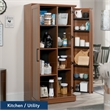 Sauder Homeplus Engineered Wood Storage Cabinet in Sienna Oak Finish