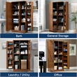 Sauder Homeplus Engineered Wood Storage Cabinet in Sienna Oak Finish