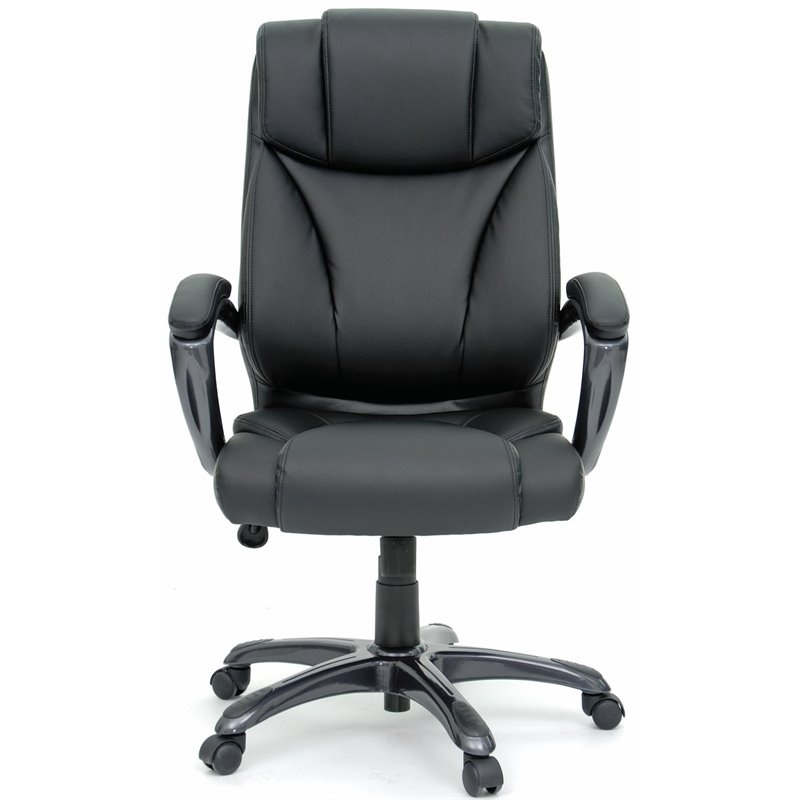Sauder Executive Office Chair Leather Black in Office Chair Black 412186