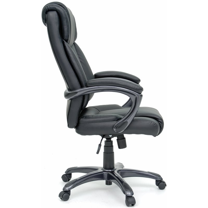 Sauder Executive Office Chair Leather Black in Office Chair Black