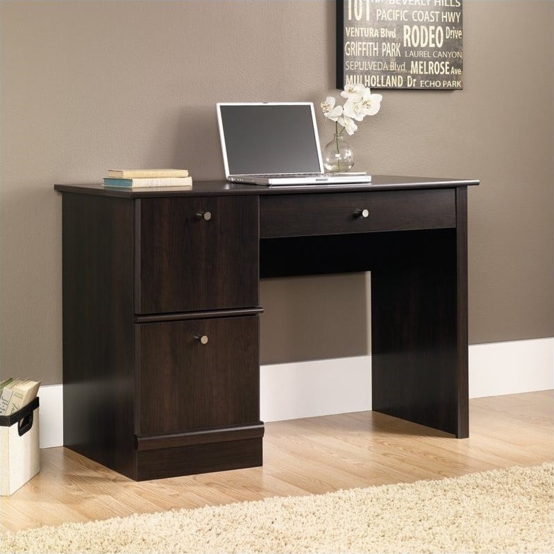 Sauder Select Computer Desk with Keyboard Tray in Cinnamon Cherry