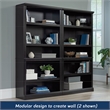 Sauder Select Engineered Wood 5 Shelf Bookcase in Estate Black