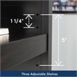Sauder Select Engineered Wood 5 Shelf Bookcase in Estate Black