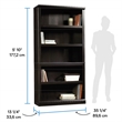 Sauder Select Engineered Wood 5 Shelf Bookcase in Estate Black