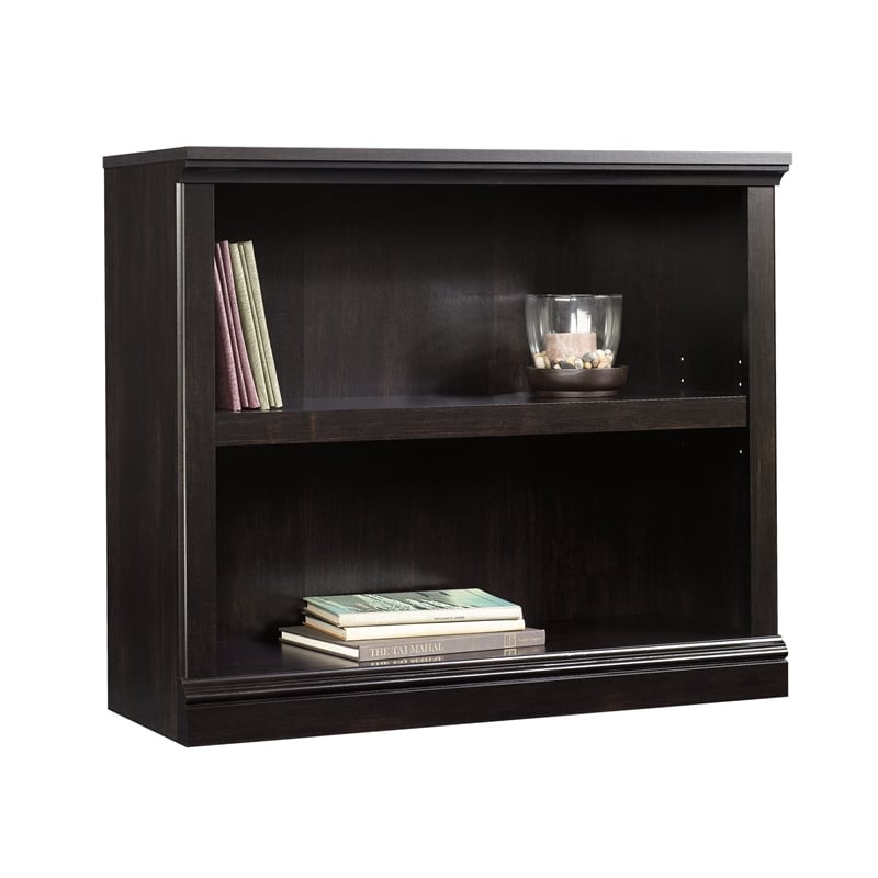 Sauder Select Engineered Wood 2 Shelf Bookcase in Estate Black
