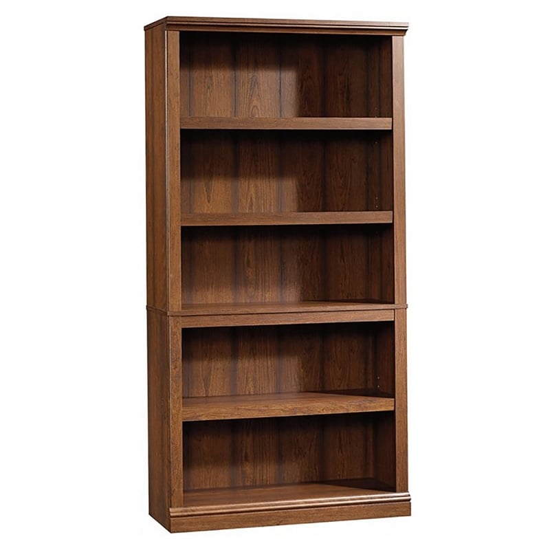 Sauder Select Engineered Wood 5 Shelf Bookcase in Washington Cherry