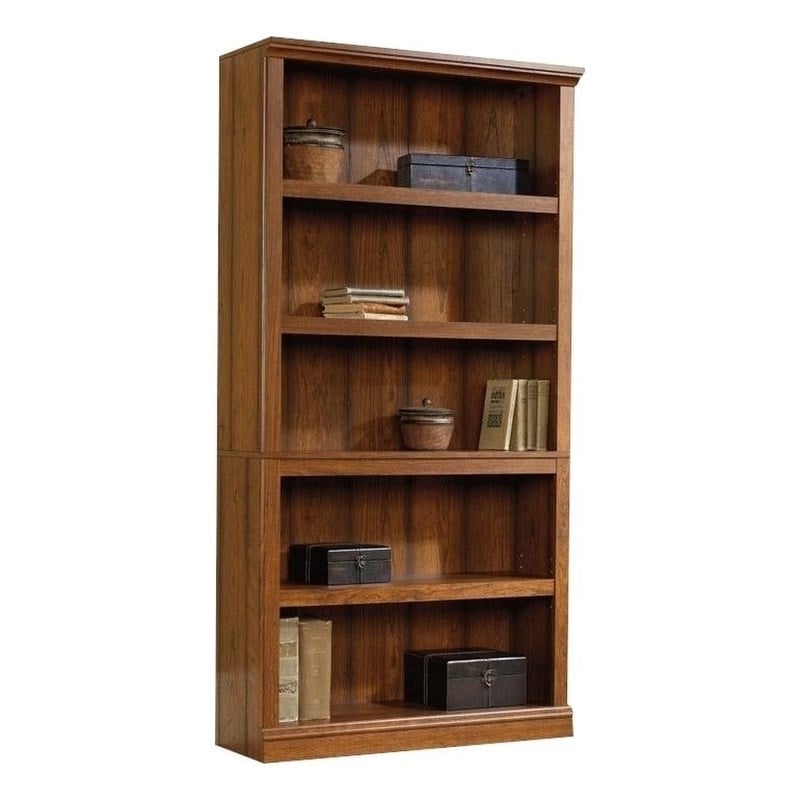 Sauder Select Engineered Wood 5 Shelf Bookcase in Washington Cherry